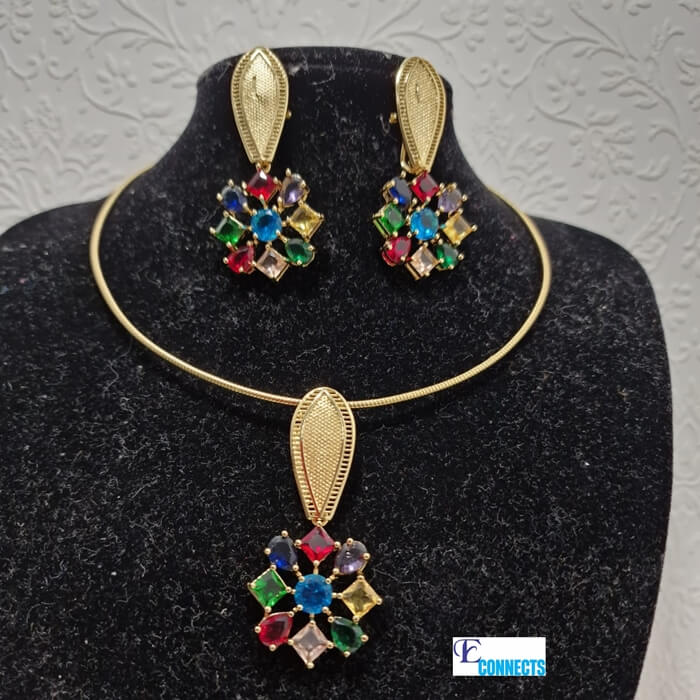 SUNNESA Trendy Colorful Dubai Jewelry Set